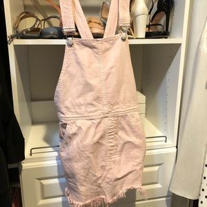 Free People Denim Overall Dress